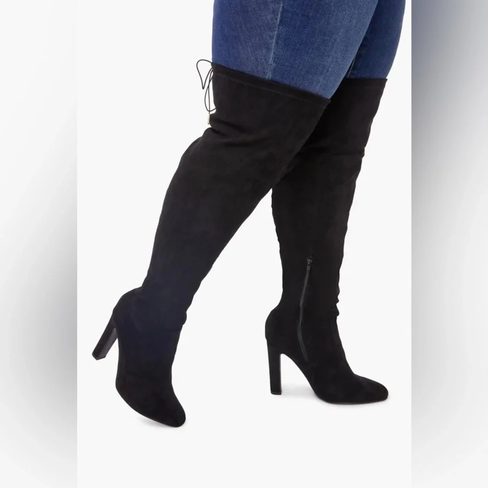 Black Thigh High Boots NEW!